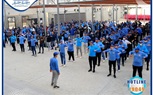طلاب الأكاديمية الحديثة أثناء حضورهم دورة التربية العسكرية